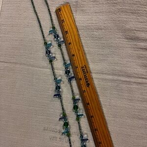 Elegant Blue and Green Beaded Necklace